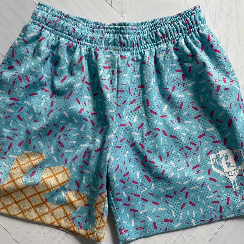 Kids Blue Patterned Shorts